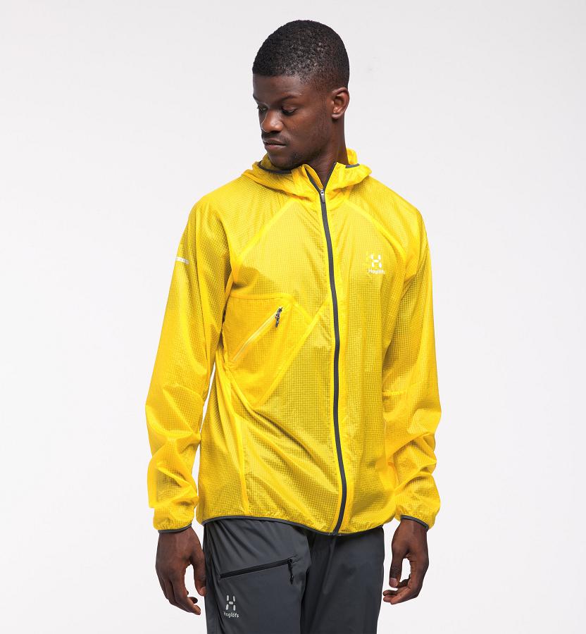 Haglöfs L.I.M Shield Comp Windbreaker Yellow For Mens XTCQU2598 Australia